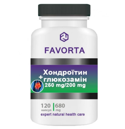 ХОНДРОИТИН + ГЛЮКОЗАМИН капс. 680 мг контейнер, FAVORTA №120