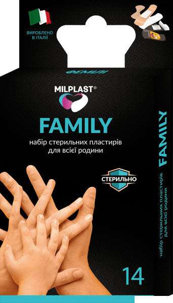 МИЛПЛАСТ FAMILY набор стерильных пластырей №14