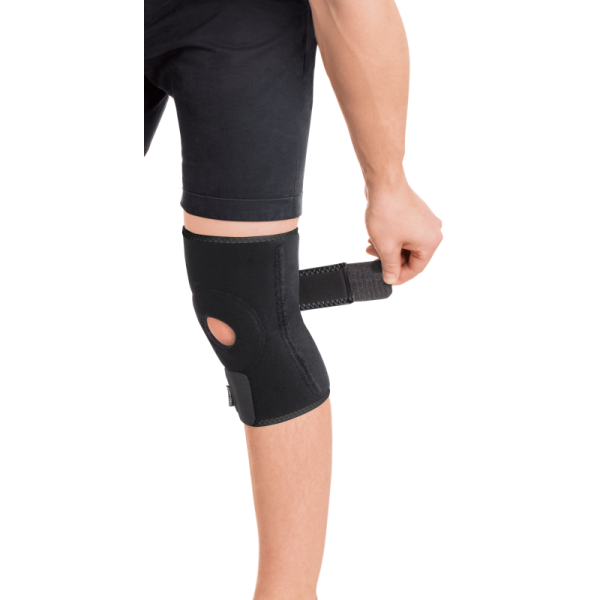 БАНДАЖ для колінного суглобу розмір 1 (517) неопреновий роз'ємний з 2-ма ребрами жорсткості