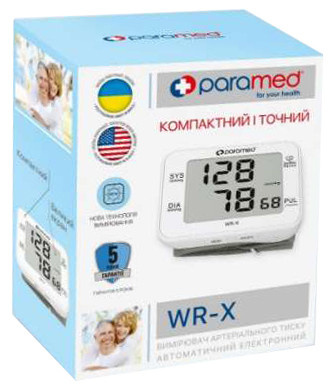 ТОНОМЕТР PARAMED WR-Х вимірювач артеріального тиску і частоти пульсу автоматичний