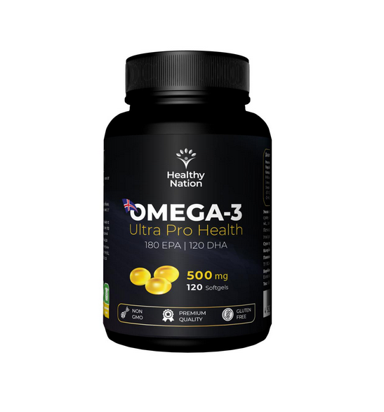 ОМЕГА-3 «HEALTHY NATION» капс. 500 мг контейнер №120