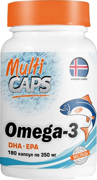 ОМЕГА-3 «MULTICAPS» капс. 350 мг контейнер №180