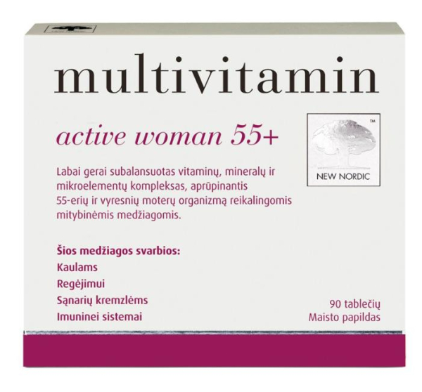 МУЛЬТИВИТАМИНЫ АКТИВ 55+ для женщин MULTIVITAMIN for women №90