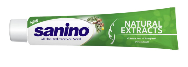 ЗУБНА паста SANINO NATURAL EXTRACTS 90мл