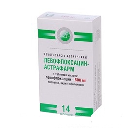 ЛЕВОФЛОКСАЦИН-АСТРАФАРМ табл. п/о 500 мг блистер №14
