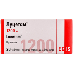 ЛУЦЕТАМ табл. в/о 1200мг №20