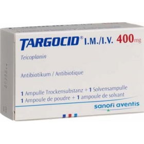 ТАРГОЦИД порошок лиофил. для приготовления р-ра д/ин. 400 мг фл., с раств. в амп. 3,2 мл №1