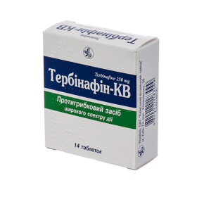 ТЕРБИНАФИН-КВ табл. 250 мг блистер №14
