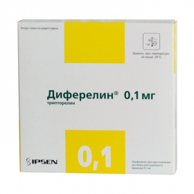 ДИФЕРЕЛИН порошок лиофил. для пригот. суспензии д/ин. 0,1 мг фл., с раств. в амп. 1 мл №7
