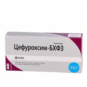 ЦЕФУРОКСИМ БХФЗ порошок для приготовления ин. р-ра 750 мг фл. №1