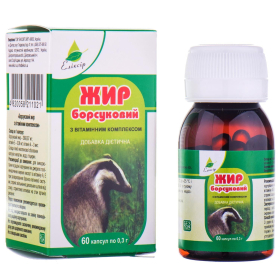 БАРСУЧИЙ жир з вітамінним комплексом «ЕЛІКСИР» капс. 500мг №60