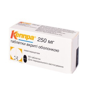 КЕППРА табл. п/о 250 мг блистер №60