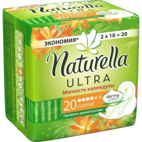 ПРОКЛАДКИ ГИГИЕНИЧЕСКИЕ NATURELLA ULTRA CALENDULA TENDERNESS NORMAL №20