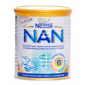 СУМІШ суха молочна НАН «NAN 1» для дітей з моменту народження банка метал. 400г