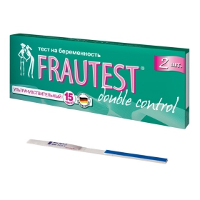 ТЕСТ для визначення вагітності в сечі ФРАУТЕСТ «FRAUTEST» тест-смужка, double control №2