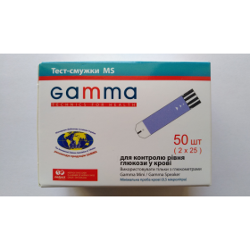 ТЕСТ смужки для контролю рівня глюкози в крові GAMMA MS №50