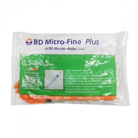 ШПРИЦ інсуліновий BD MICRO-FINE plus U-100 1мл голка 0,33х12,7мм №10