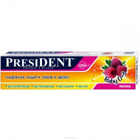 ЗУБНАЯ ПАСТА «PRESIDENT CLINICAL» «BABY» 0-3 30 мл