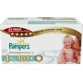 ПІДГУЗКИ дитячі PAMPERS PREMIUM CARE maxi №104