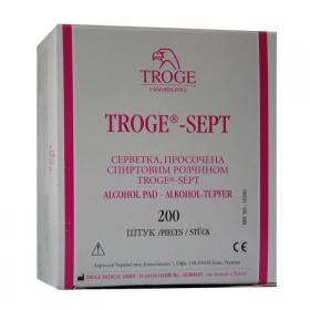 СЕРВЕТКИ просочені спиртовим розчином TROGE-SEPT №200