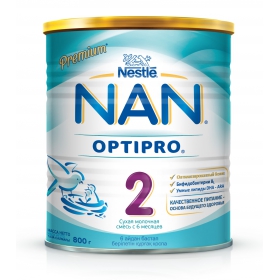 СУМІШ суха молочна НАН «NAN 2 OPTIPRO» для дітей від 6місяців банка метал. 400г