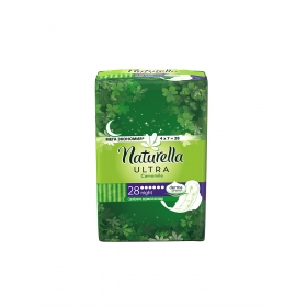 ПРОКЛАДКИ ГИГИЕНИЧЕСКИЕ NATURELLA ULTRA CAMOMILE NIGHT c крылышками №28