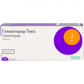 ГЛИМЕПИРИД-ТЕВА табл. 3 мг №30