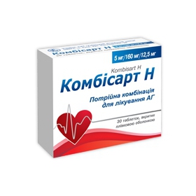КОМБИСАРТ H табл. п/о 182,5 мг №30