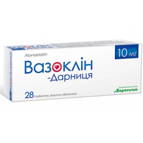 ВАЗОКЛИН-ДАРНИЦА табл. п/о 10 мг №28