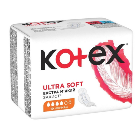 ПРОКЛАДКИ жіночі KOTEX ULTRA normal ультратонкі з крильцями soft №10