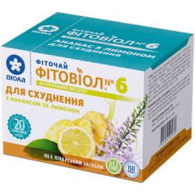ФИТОЧАЙ ФИТОВИОЛ №6 фильтр-пакет 1,5 г, ананас, лимон №20