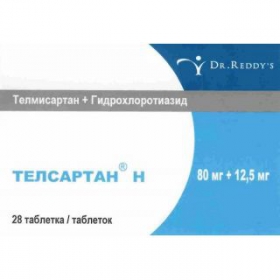 ТЕЛСАРТАН-H табл. 80 мг + 12,5 мг №14
