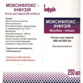 МОКСИФЛОКС раствор для инф. 400 мг бутылка 250мл