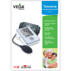 ТОНОМЕТР вимірювач артеріального тиску напівавтоматичний ВЕГА «VEGA» VS-250