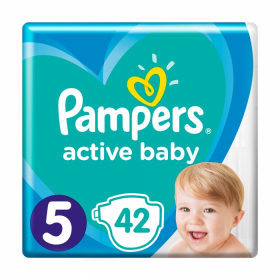 ПОДГУЗНИКИ ДЕТСКИЕ PAMPERS ACTIVE BABY junior №42