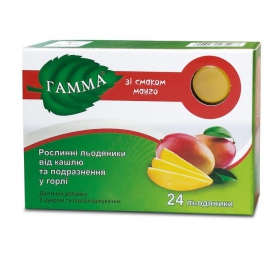 ГАММА рослинні льодяники від кашлю і подразнення в горлі зі смаком манго №24