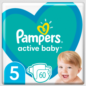 ПОДГУЗНИКИ ДЕТСКИЕ PAMPERS ACTIVE BABY junior №60