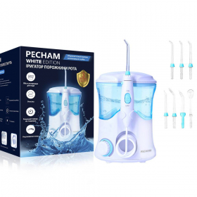 PECHAM Ирригатор для полости рта Professional White Edition + 7 насадок в комплекте