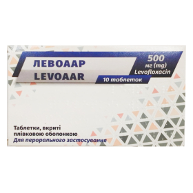 ЛЕВОААР табл. 500 мг №10