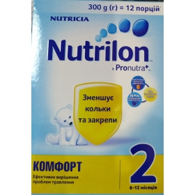НУТРІЛОН NUTRILON комфорт 2 суміш суха молочна 6-12міс. 300г