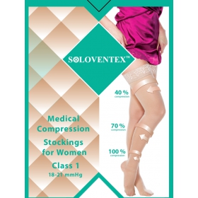 ПАНЧОХИ жіночі SOLOVENTEX з відкритим носком 1кл. компр. прозорі низькі чорні меланж (XL)