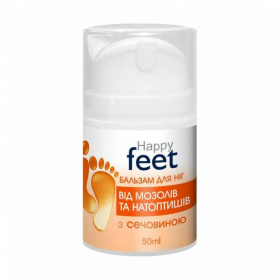 БАЛЬЗАМ косметичний для ніг «від мозолів і натоптишів» з сечовиною Happy Feet 50мл