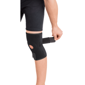 БАНДАЖ для колінного суглобу розмір 1 (517) неопреновий роз'ємний з 2-ма ребрами жорсткості