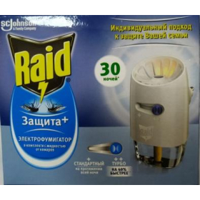 РЕЙД RAID електрофумігатор проти комарів рідина 30 ночей