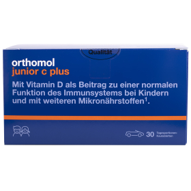 ОРТОМОЛ Orthomol Junior C Plus жевательные машинки со вкусом апельсина курс 30 дней